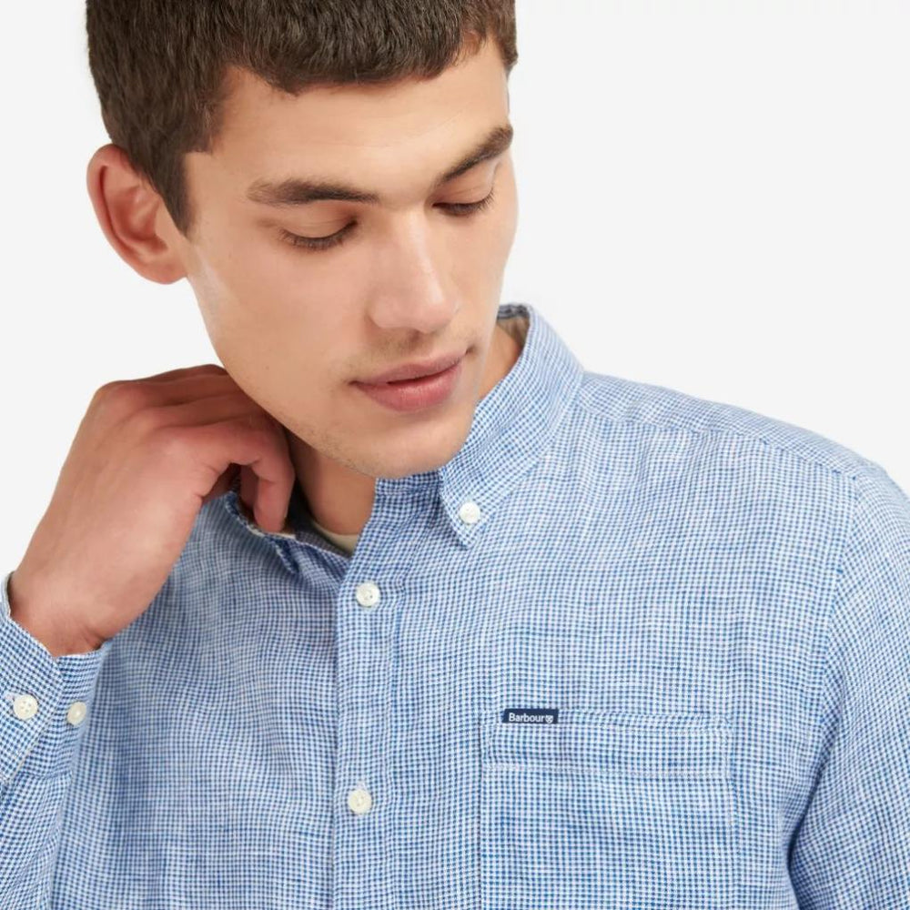 Orvis Button-Down Shirts | Barbour® Linton Tailored Long-Sleeve Shirt Navy - Men