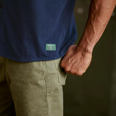 Orvis Button-Down Shirts | Bromley Knit Button-Down Short-Sleeve Shirt True Navy - Men