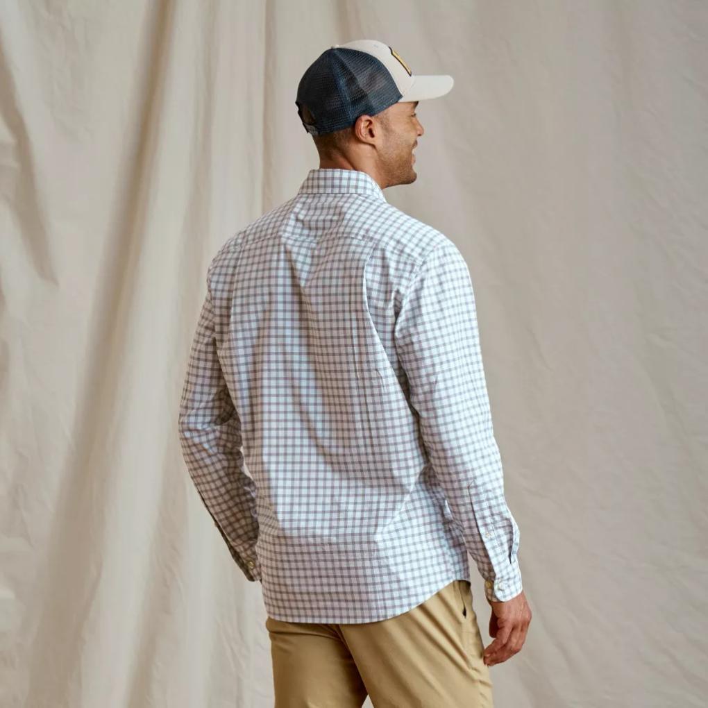 Orvis Button-Down Shirts | Comfort Zone Long-Sleeve Shirt Blue Mist/white - Men