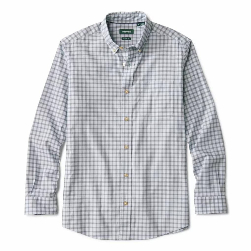 Orvis Button-Down Shirts | Comfort Zone Long-Sleeve Shirt Blue Mist/white - Men