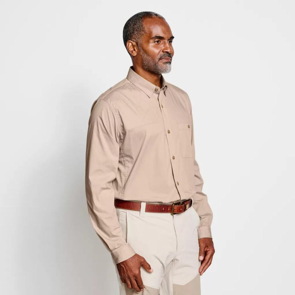 Orvis Button-Down Shirts | Men’s Featherweight Long-Sleeved Shooting Shirt Blaze Sand - Men/Hunt