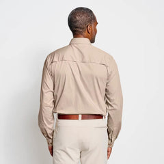 Orvis Button-Down Shirts | Men’s Featherweight Long-Sleeved Shooting Shirt Blaze Sand - Men/Hunt