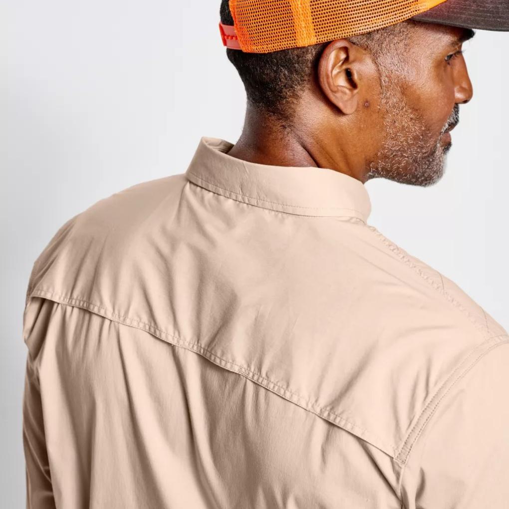 Orvis Button-Down Shirts | Men’s Featherweight Long-Sleeved Shooting Shirt Blaze Sand - Men/Hunt