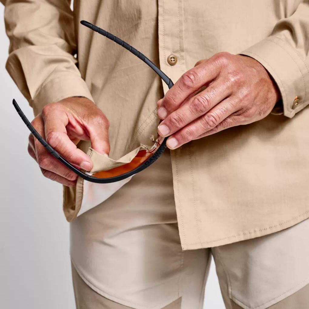 Orvis Button-Down Shirts | Men’s Left-Hand Long-Sleeved Featherweight Shooting Shirt Blaze Sand - Men/Hunt