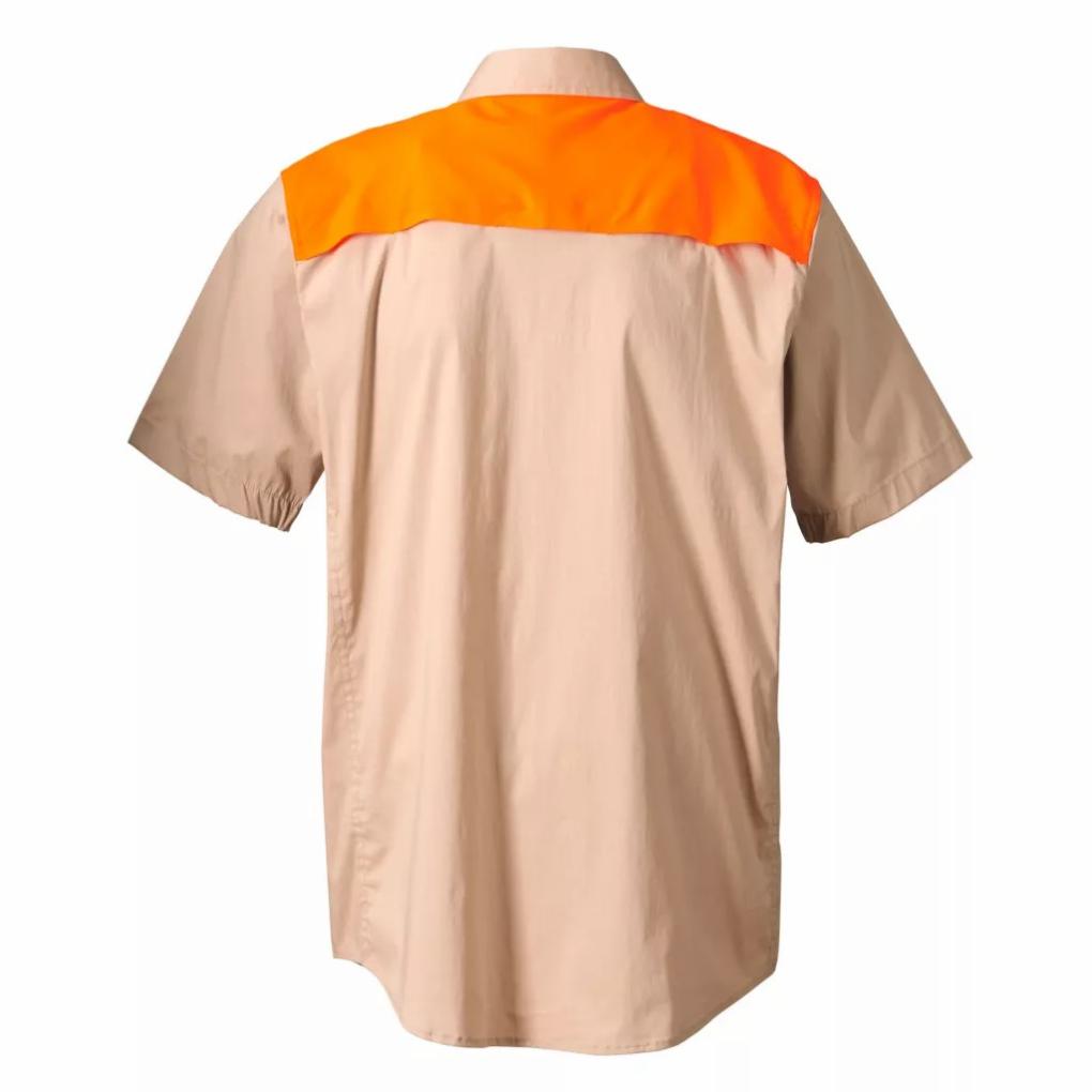 Orvis Button-Down Shirts | Men’s Short-Sleeved Featherweight Shooting Shirt Blaze Sand - Men/Hunt