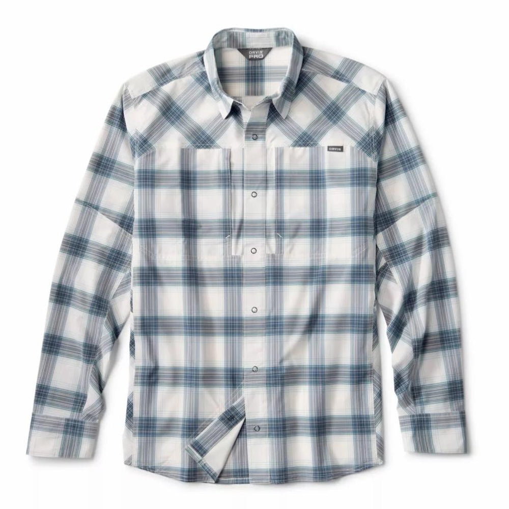 Orvis Button-Down Shirts | Men's PRO Stretch Long-Sleeve Shirt Storm Plaid - Men/Fly Fishing