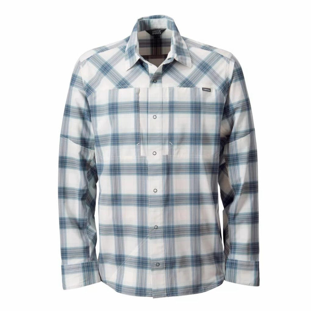 Orvis Button-Down Shirts | Men's PRO Stretch Long-Sleeve Shirt Storm Plaid - Men/Fly Fishing