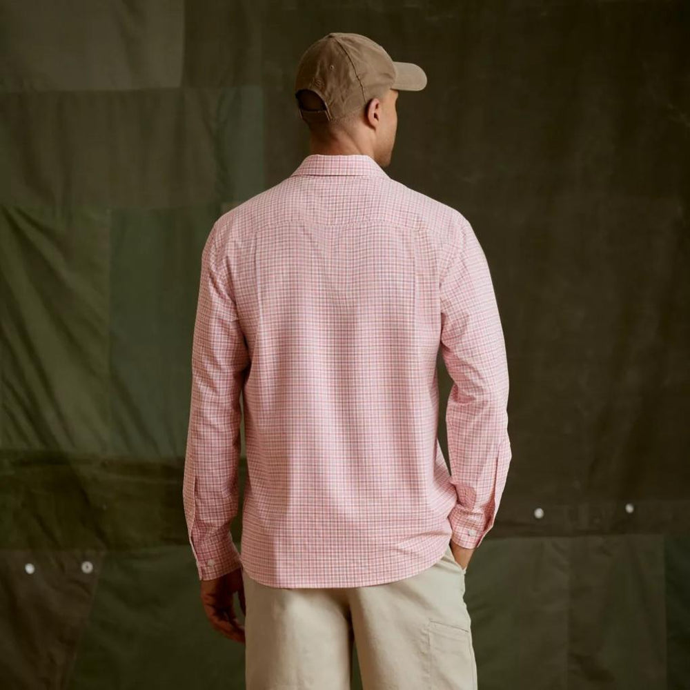 Orvis Button-Down Shirts | Men's Ultralight Comfort Stretch Long-Sleeve Shirt Red Clay/white - Men