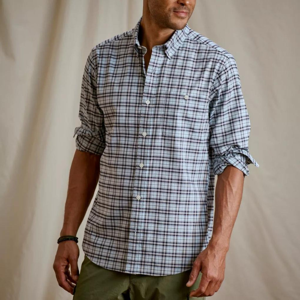 Orvis Button-Down Shirts | No-Work Long-Sleeve Shirt Blue Mist/navy - Men