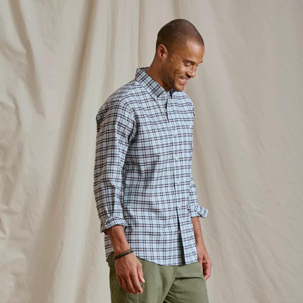 Orvis Button-Down Shirts | No-Work Long-Sleeve Shirt Blue Mist/navy - Men