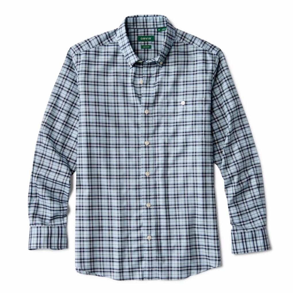 Orvis Button-Down Shirts | No-Work Long-Sleeve Shirt Blue Mist/navy - Men