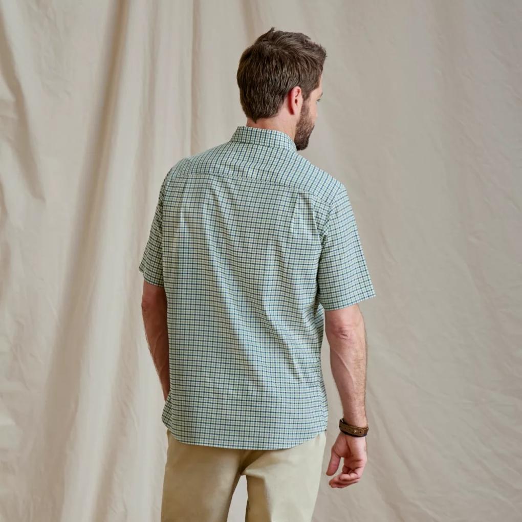 Orvis Button-Down Shirts | No-Work Short-Sleeve Shirt Blue Lagoon/aloe - Men