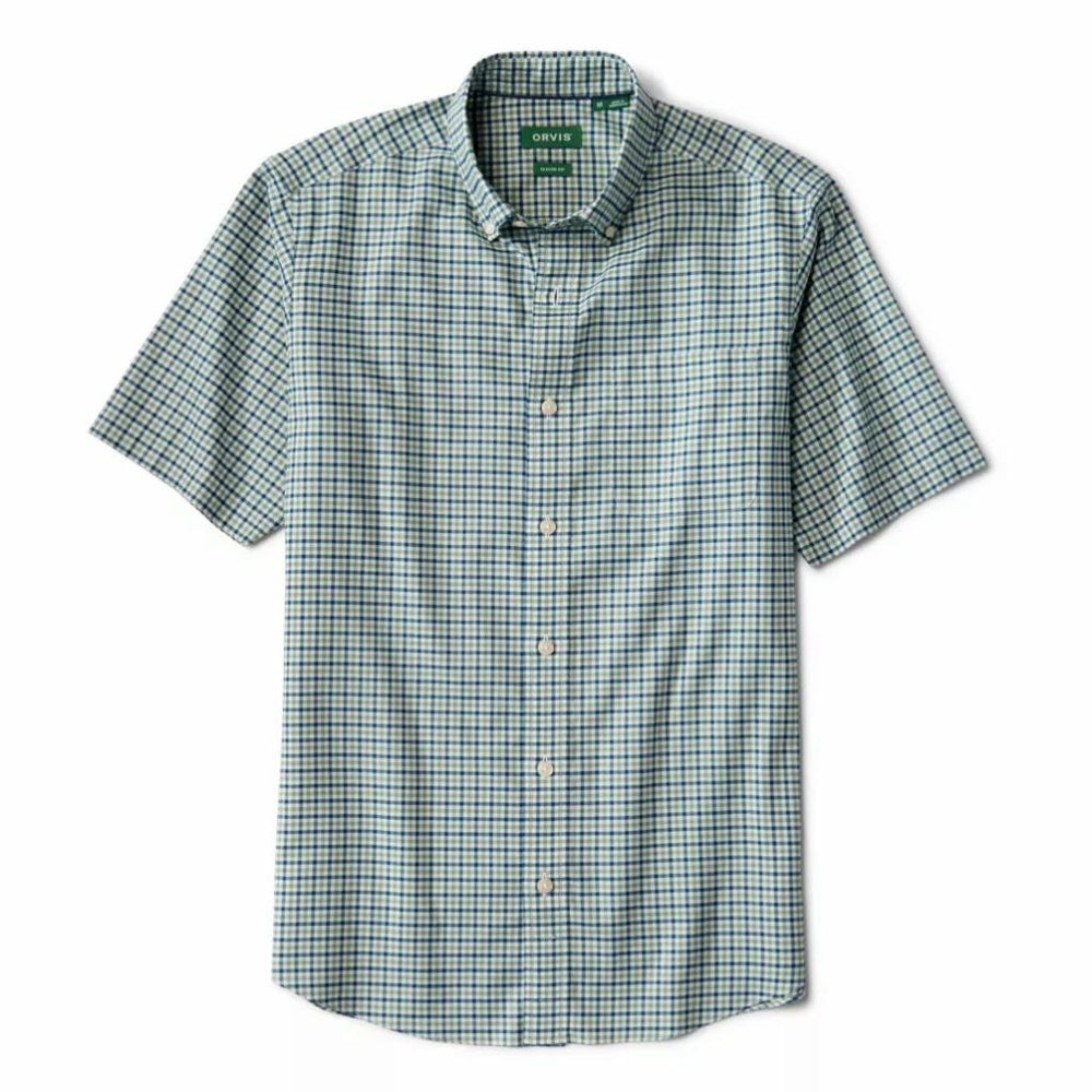 Orvis Button-Down Shirts | No-Work Short-Sleeve Shirt Blue Lagoon/aloe - Men