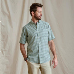 Orvis Button-Down Shirts | No-Work Short-Sleeve Shirt Blue Lagoon/aloe - Men