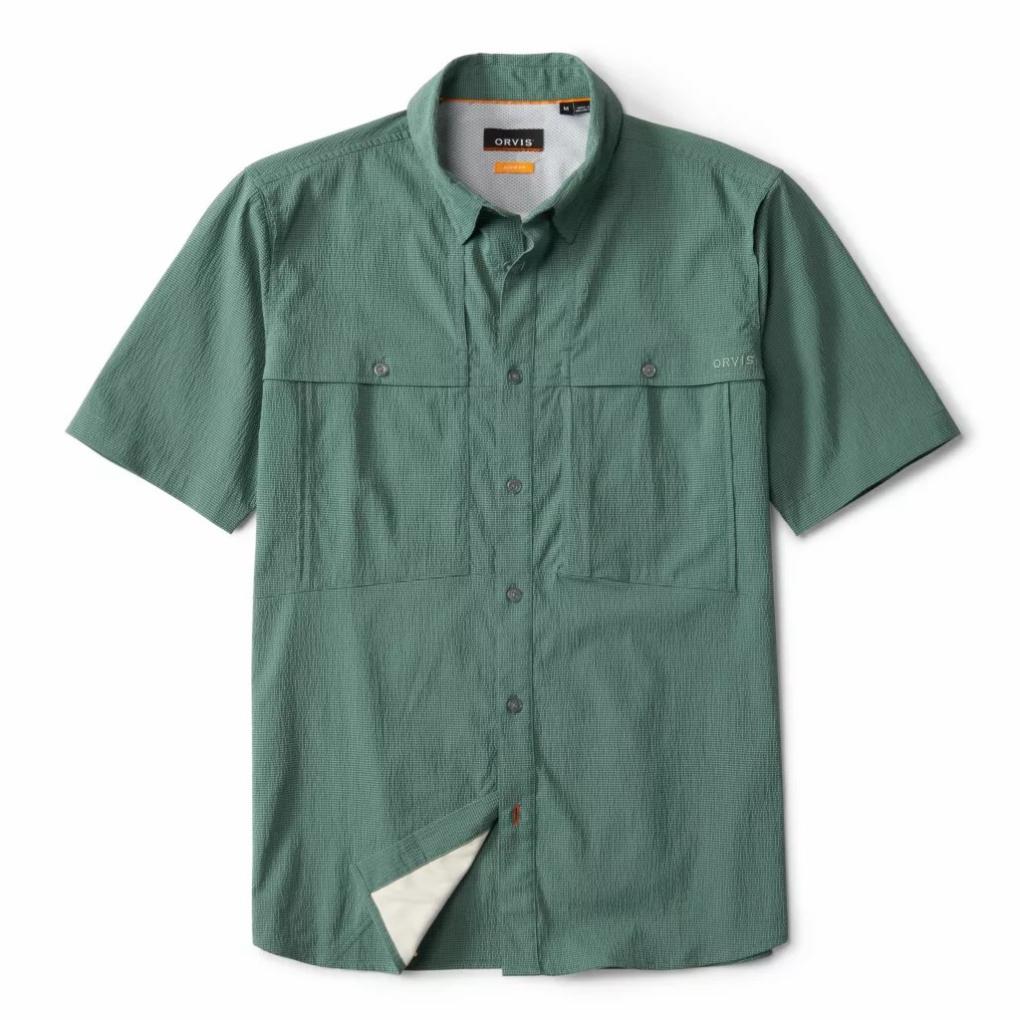 Orvis Button-Down Shirts | Open Air Caster Short-Sleeve Shirt Peacock/aloe - Men/Fly Fishing