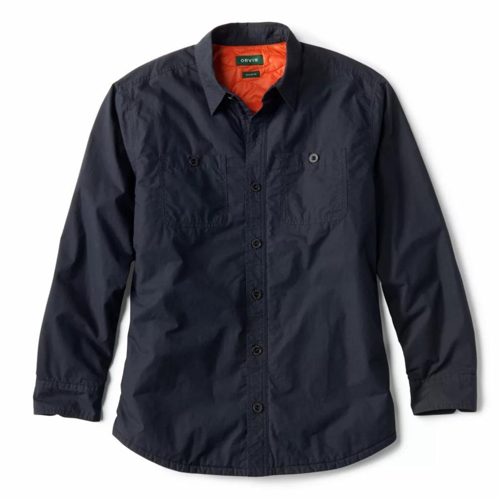 Orvis Button-Down Shirts | Quest Quilted Shirt Jacket Dark Navy - Men