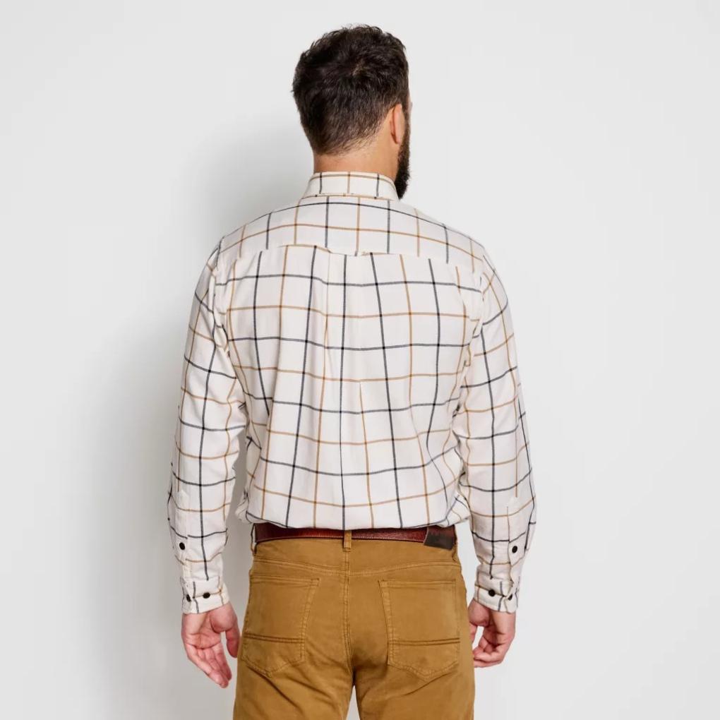 Orvis Button-Down Shirts | Spencer Houndstooth Pure Cotton Shirt Tan/navy - Men