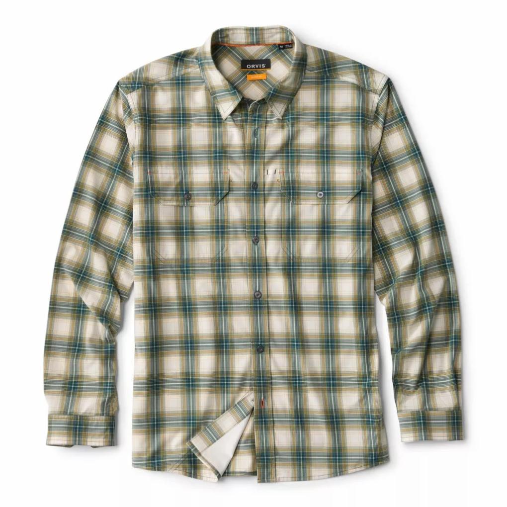 Orvis Button-Down Shirts | Stonefly Stretch Long-Sleeve Shirt Peacock/pilsner Plaid - Men