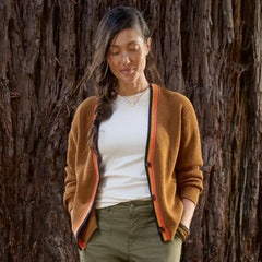 Orvis Cardigans | Ribbed Short Cardigan Dark Vicuna - Women