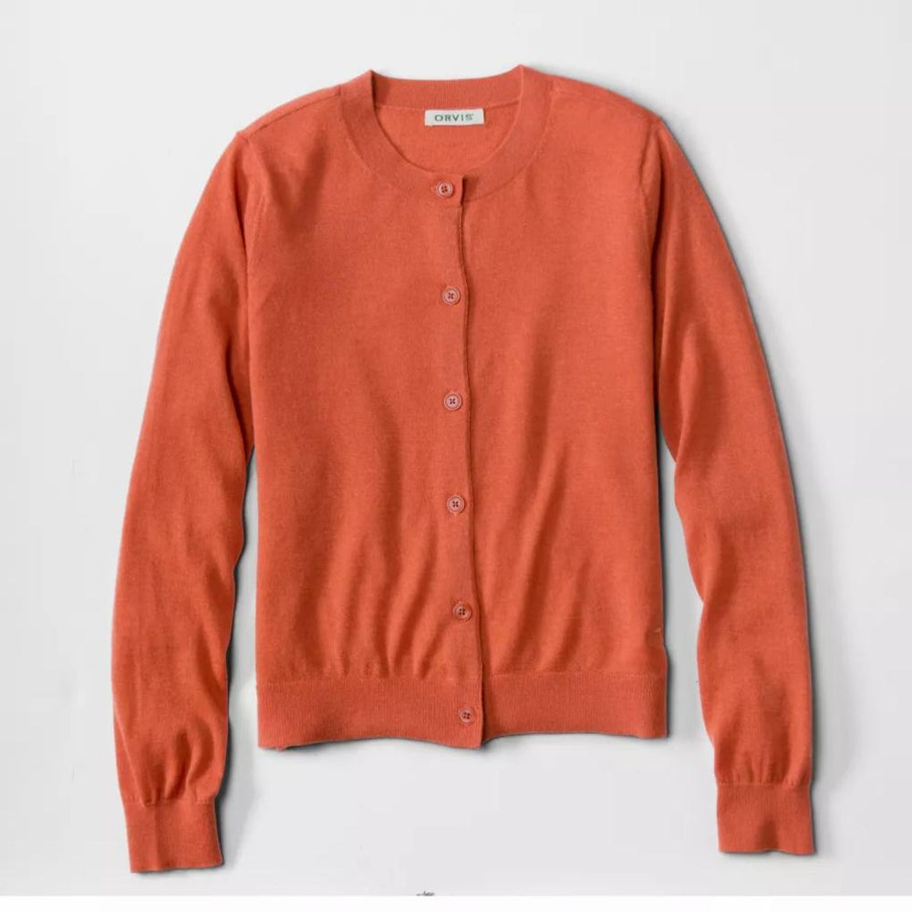 Orvis Cashmere | Featherweight Cashmere Cardigan Papaya - Women