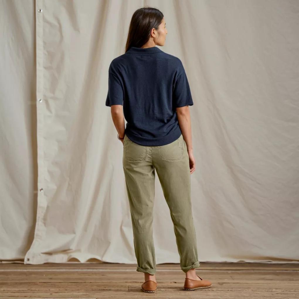 Orvis Cashmere | Featherweight Cashmere Polo Tee True Navy - Women