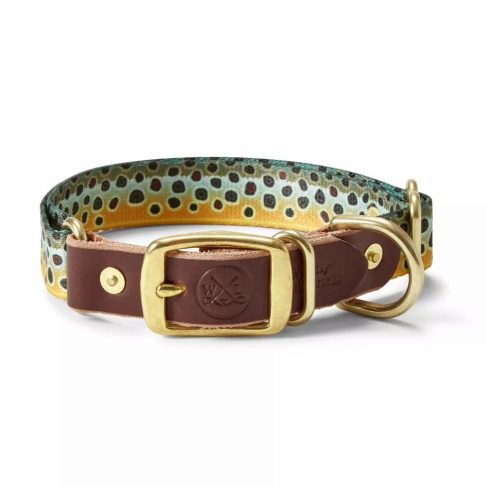 Orvis Collars | Whiskey Leatherworks Adjustable Collar Brown Trout - Dogs