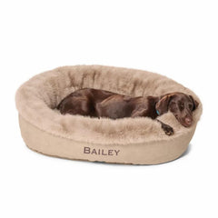 Orvis Comfortfill-Eco™ Beds | ComfortFill-Eco™ Fur Wraparound Dog Bed Khaki - Dogs