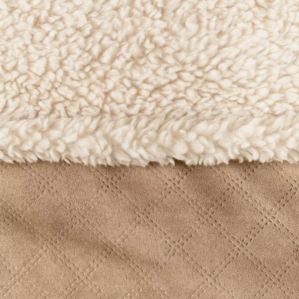 Orvis Comfortfill-Eco™ Beds | Orvis ComfortFill-Eco™ Wraparound Dog Bed With Fleece Khaki - Dogs