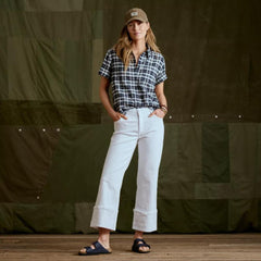 Orvis Denim | Kut From The Kloth® Charlotte High-Rise Wide-Leg Cuffed Jeans White - Women