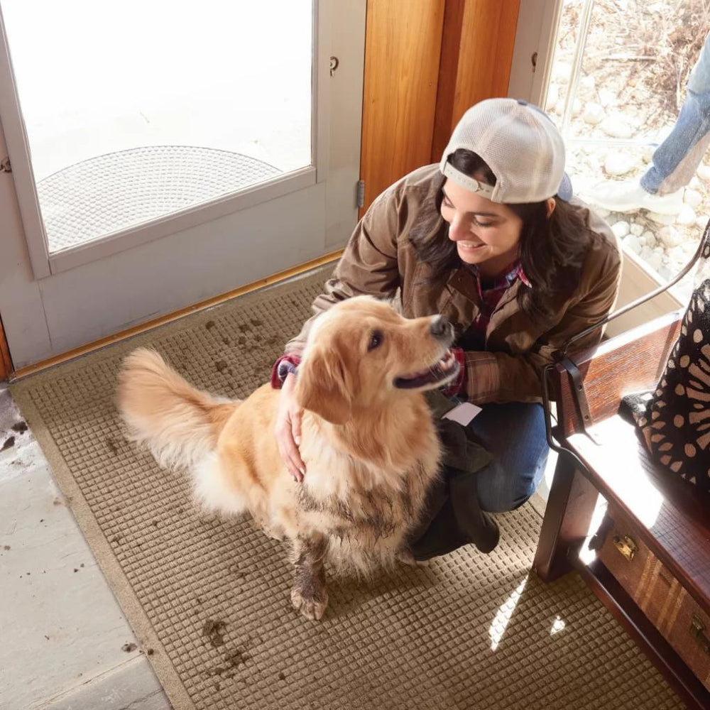 Orvis Doormats &amp; Rugs | Grid Recycled Water Trapper® Mat Camel - Home Goods/Dogs