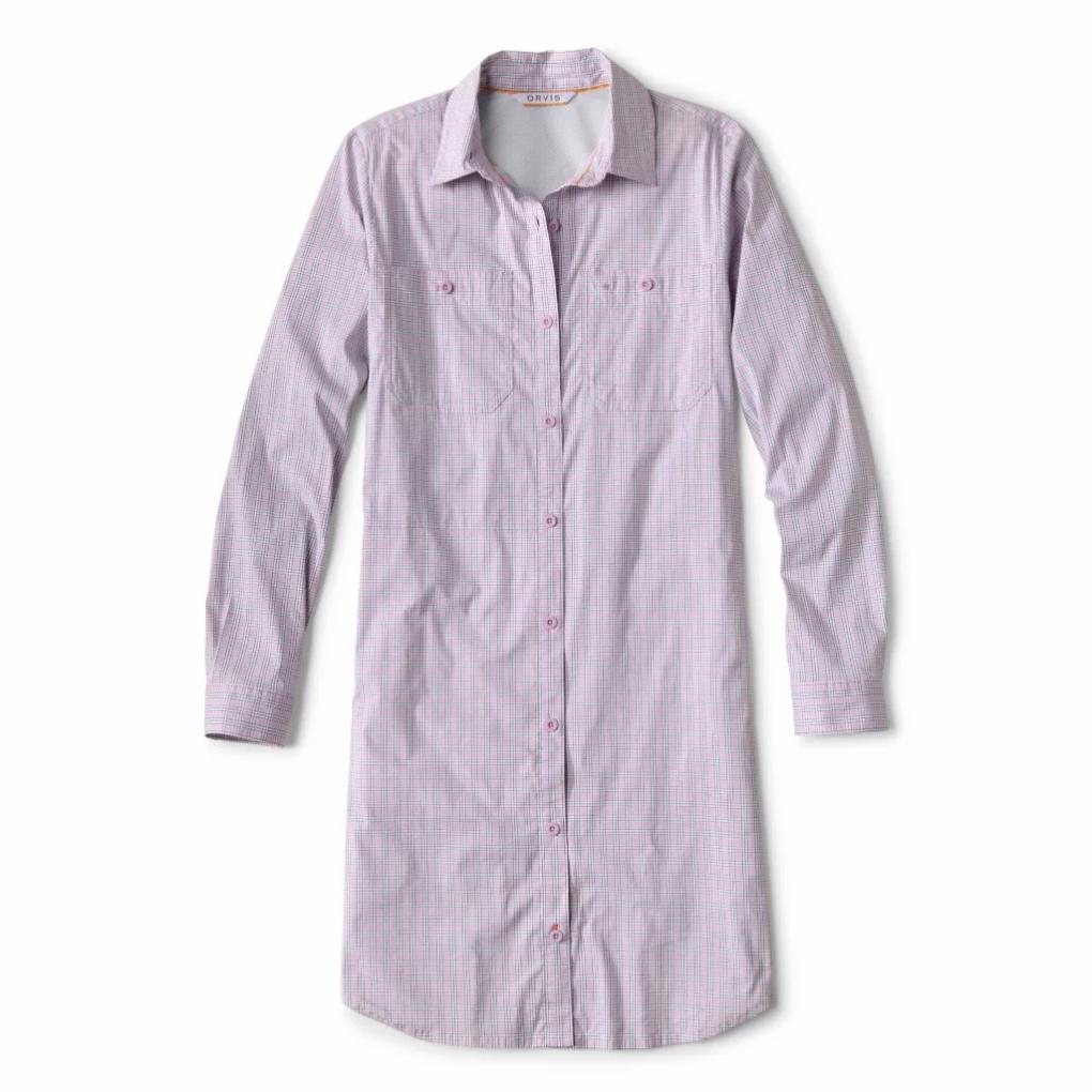 Orvis Dresses &amp; Skorts | River Guide Plaid Shirt Dress Lilac Plaid - Women