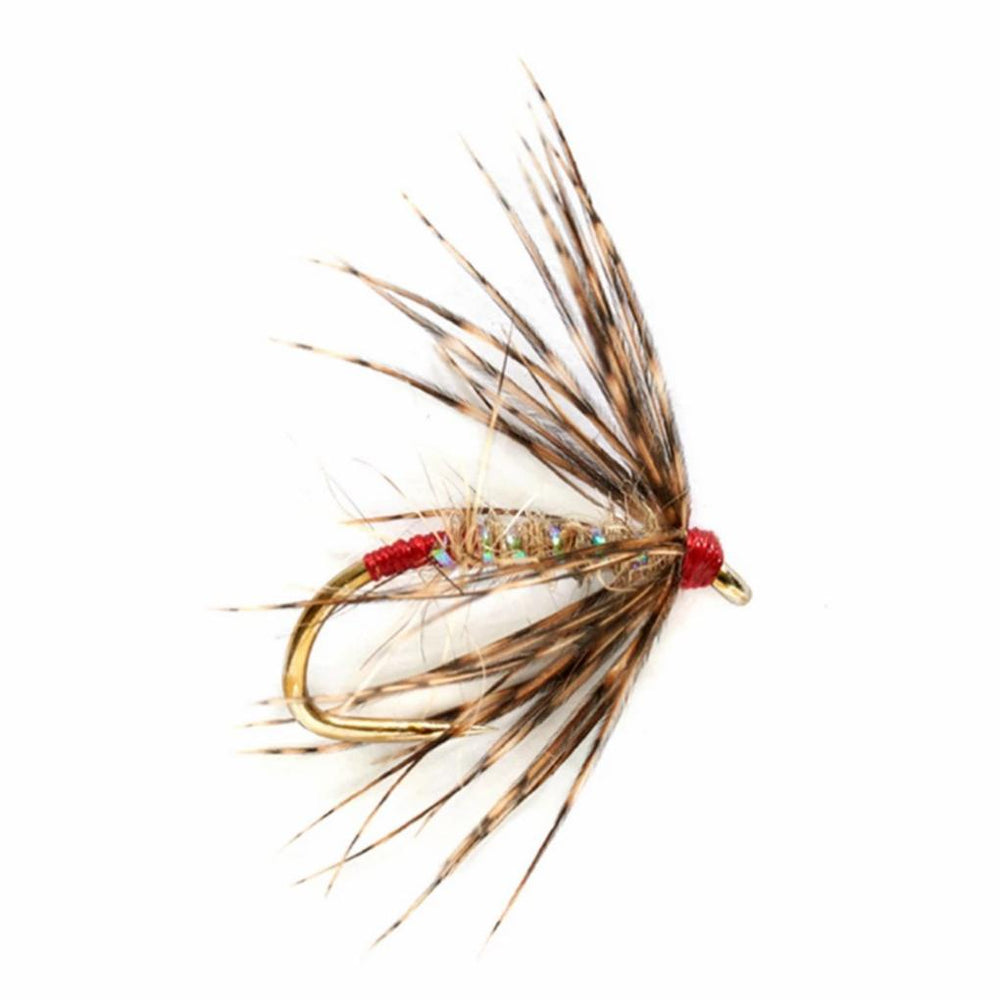 Orvis Dry Flies | Barbless Super Silk Soft Hackle Partridge &amp; Red - Fly Fishing