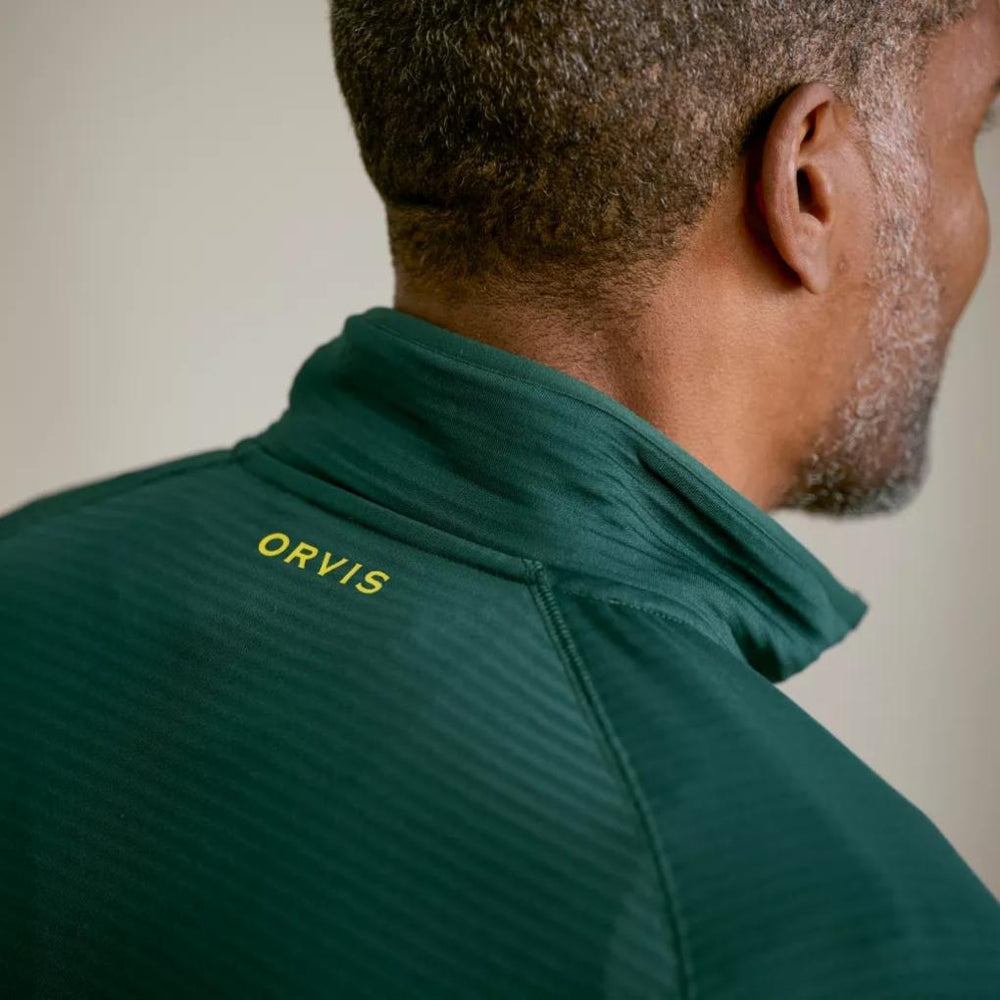 Orvis Fleece | Horseshoe Hills Fleece 1/4-Zip Peacock - Men/Hunt