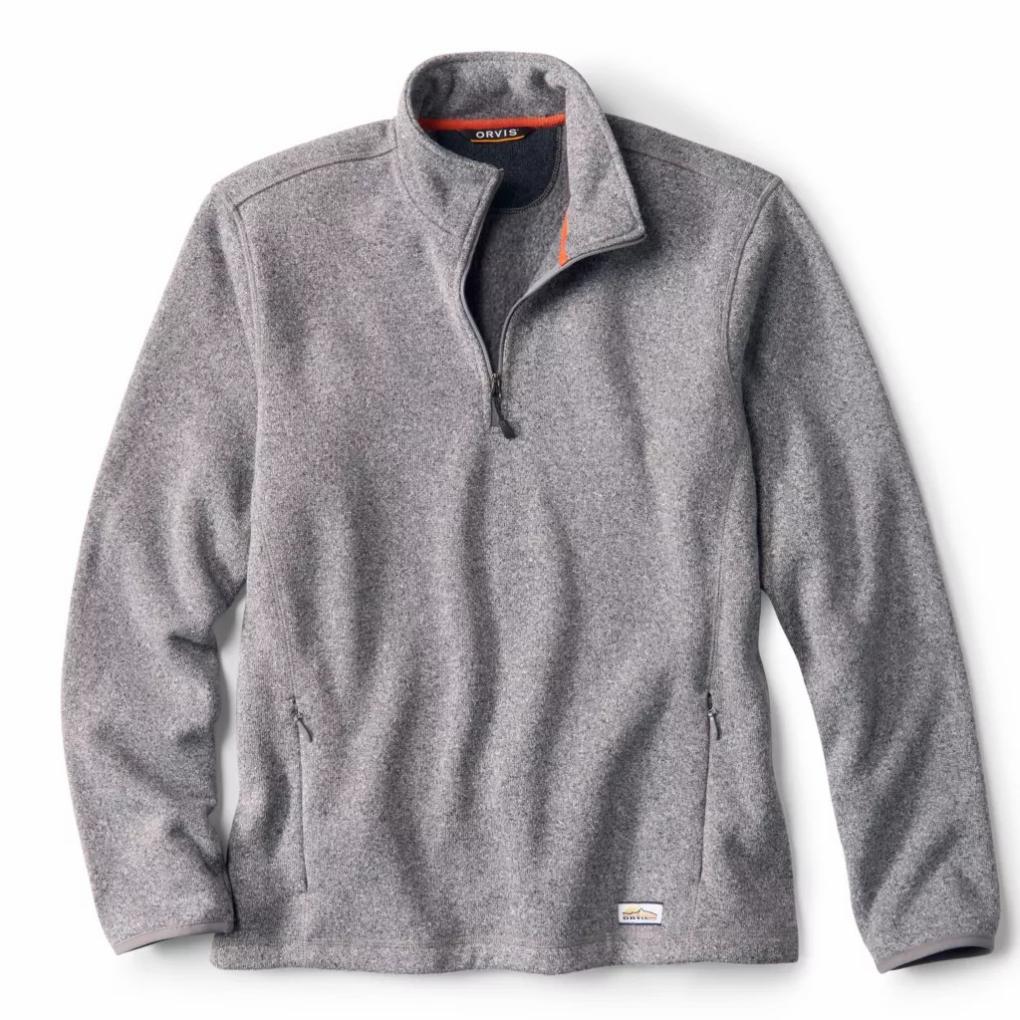 Orvis Fleece | R65™ Sweater Fleece 1/4-Zip Heather Grey - Men