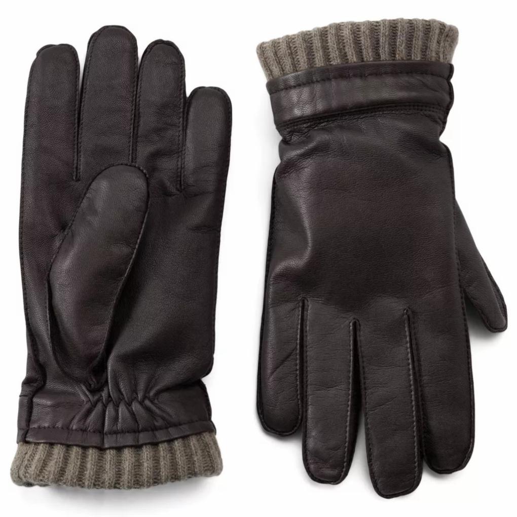 Orvis Gloves | Dorset Goatskin-and-Cashmere Gloves Dark Brown - Men