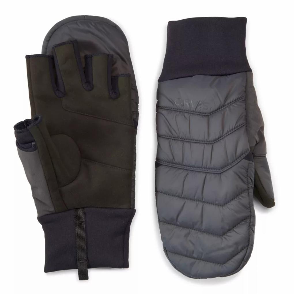 Orvis Gloves | PRO Insulated Convertible Mitts Asphalt - Men/Women/Fly Fishing