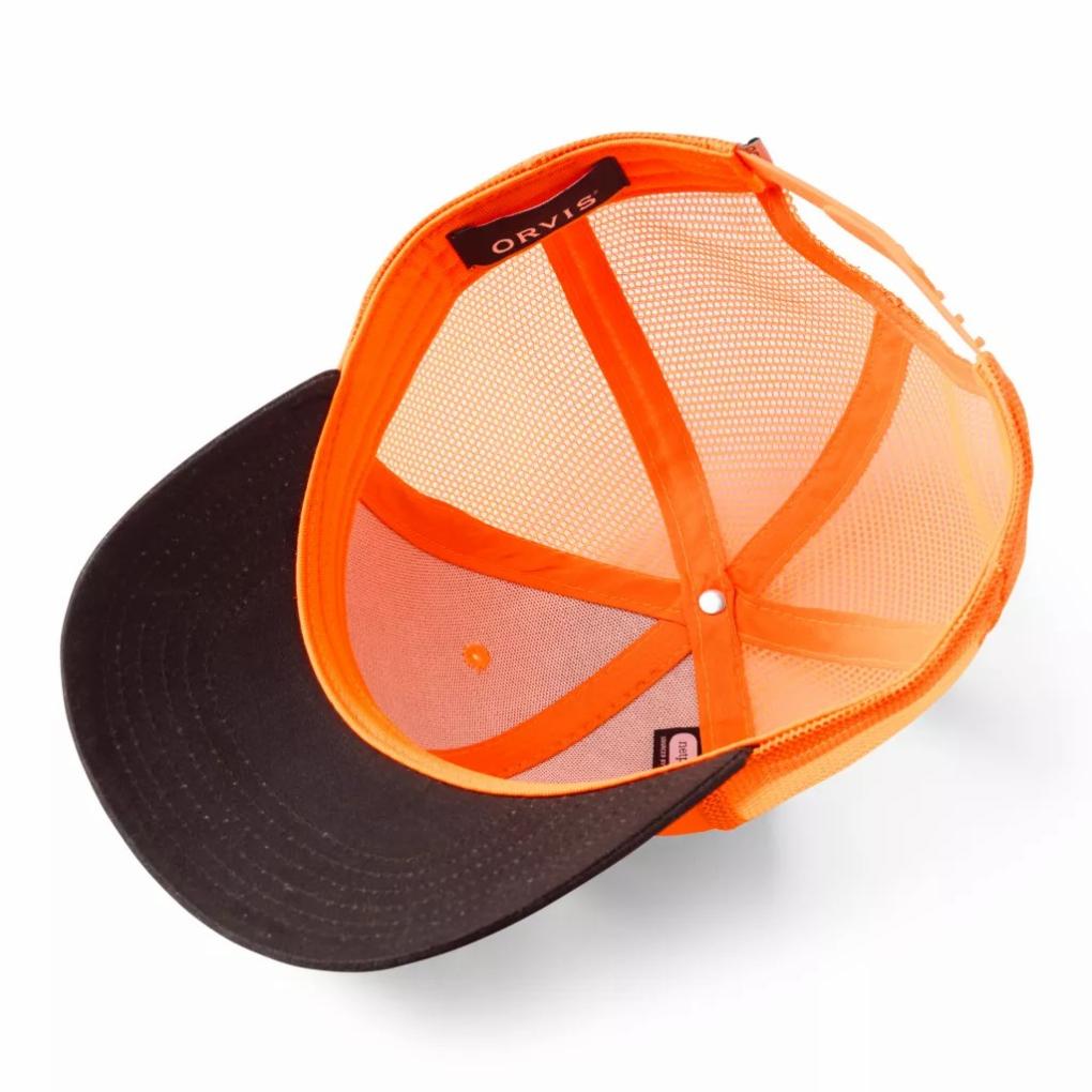 Orvis Hats | Mesh Blaze Orange Wax Brim Cap Blaze - Men/Women/Hunt
