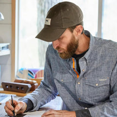 Orvis Hats | Vintage Waxed Cotton Ball Cap Olive - Men/Women