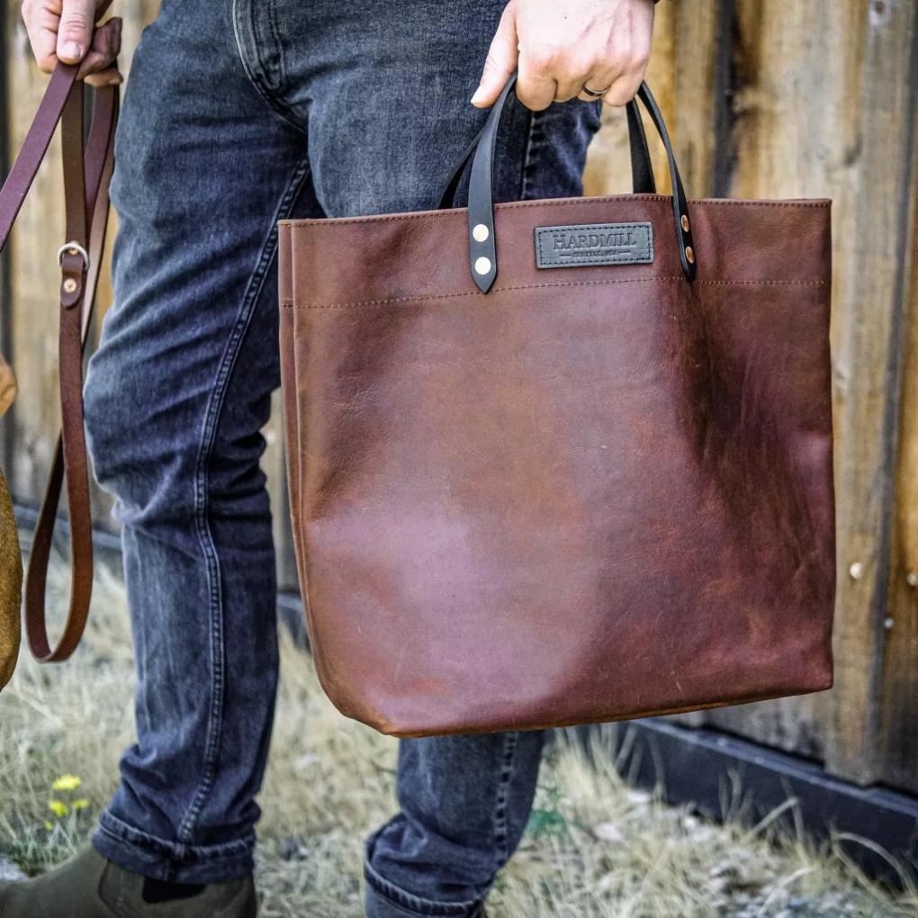 Orvis Home Decor | Hardmill Leather Grocery Tote Cognac - Home Goods/Packs &amp; Bags