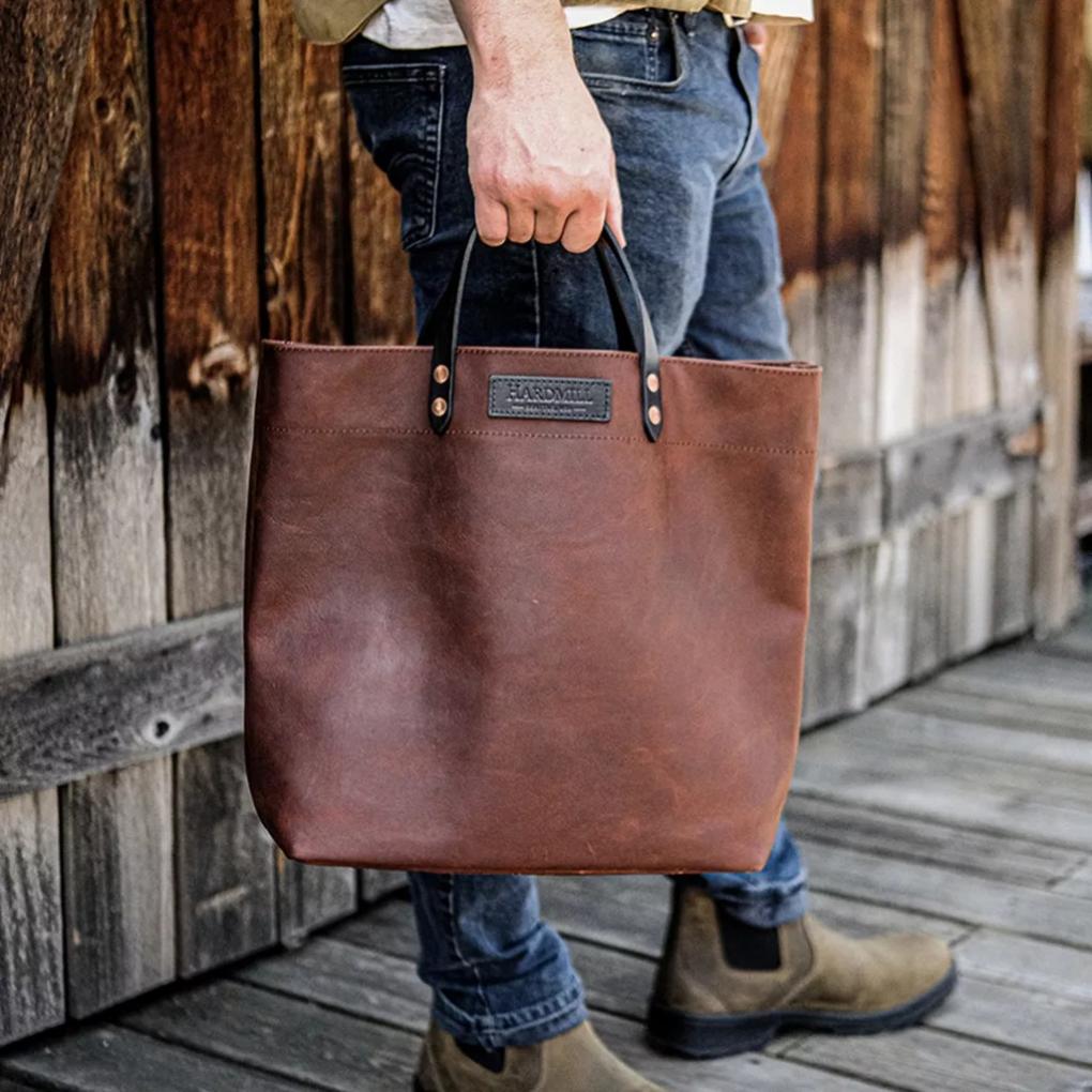 Orvis Home Decor | Hardmill Leather Grocery Tote Cognac - Home Goods/Packs &amp; Bags