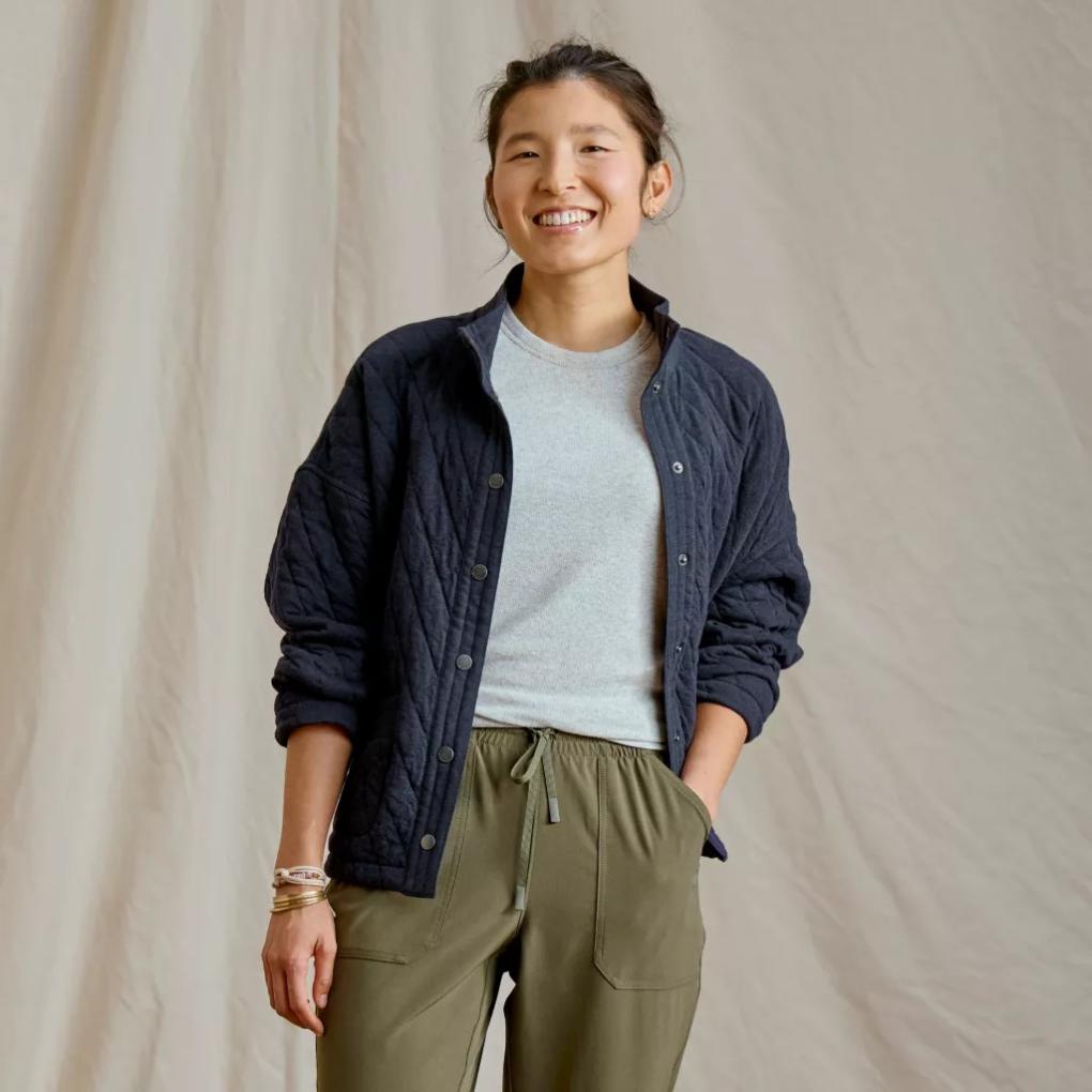 Orvis Jackets | Classic Quilted Shirt Jacket True Navy Heather - Women