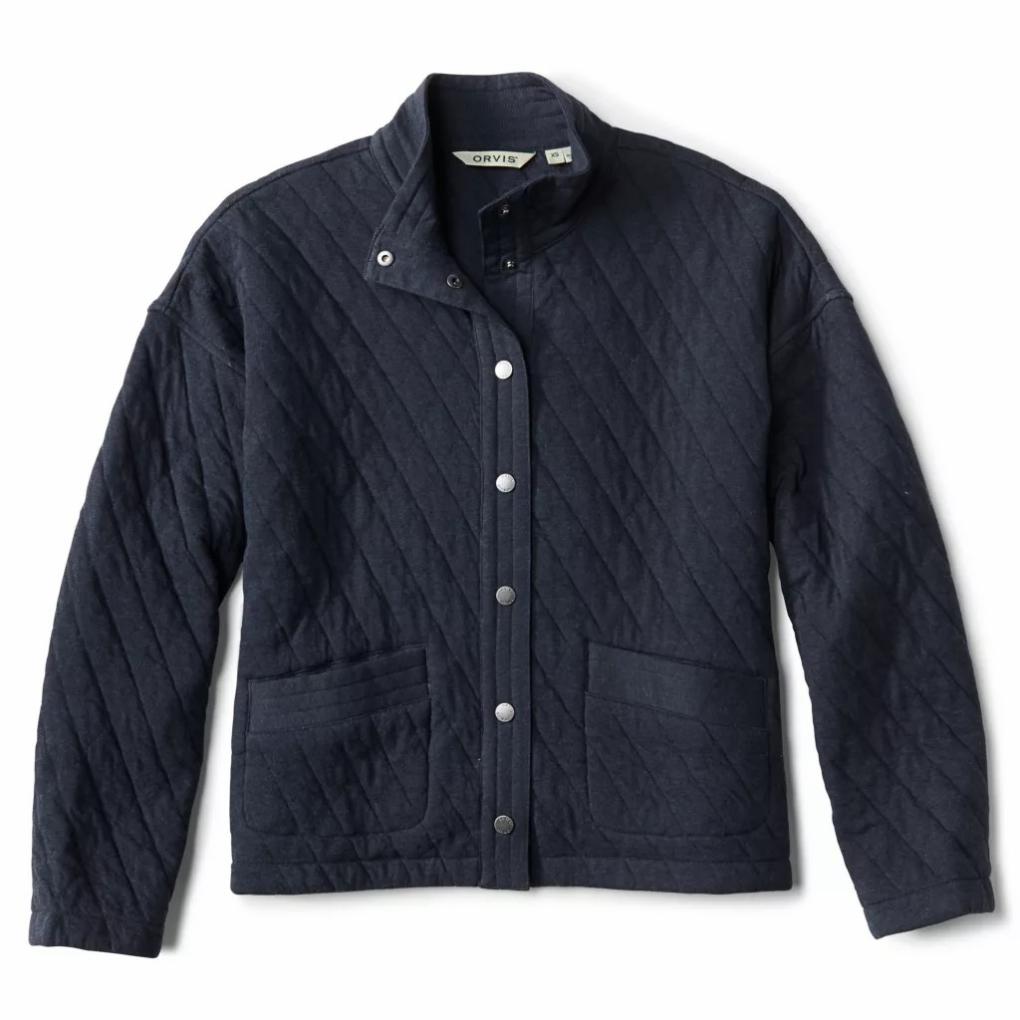 Orvis Jackets | Classic Quilted Shirt Jacket True Navy Heather - Women