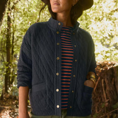 Orvis Jackets | Classic Quilted Shirt Jacket True Navy Heather - Women