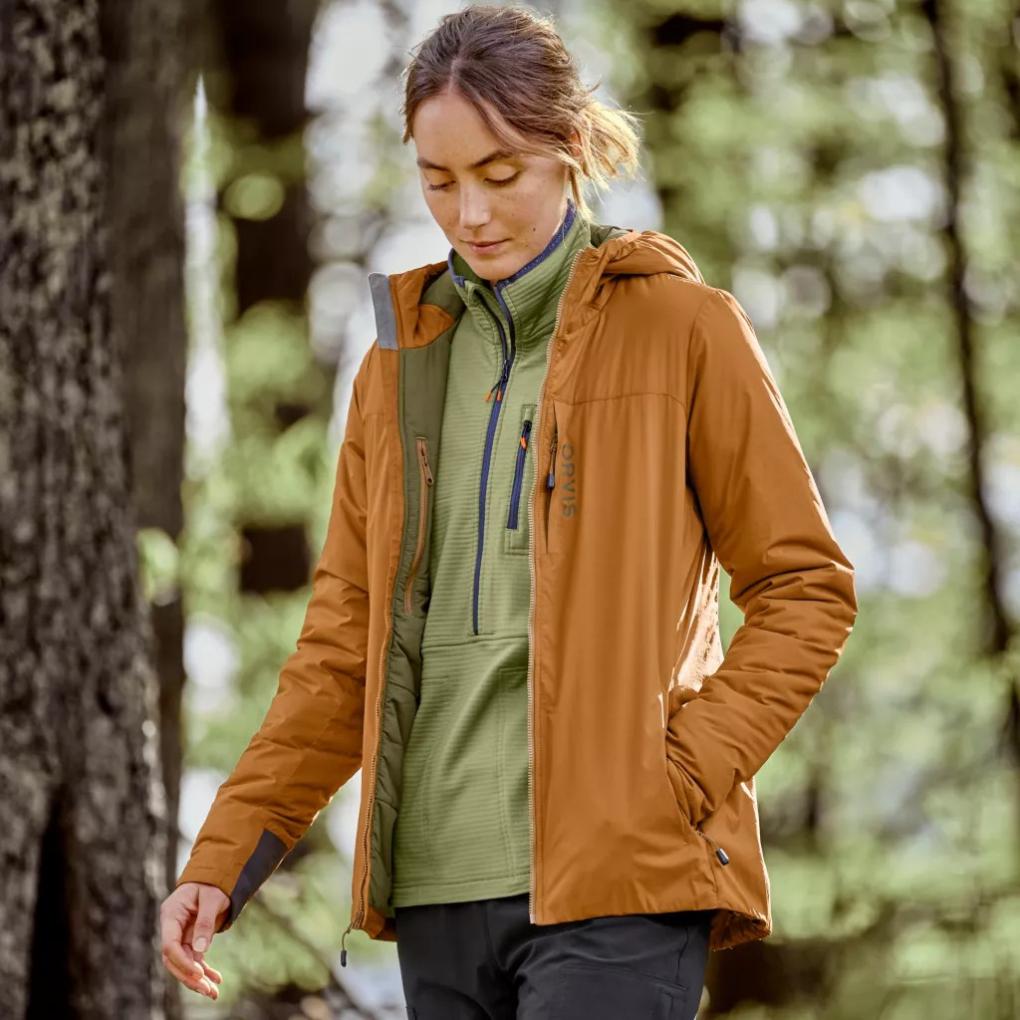 Orvis Jackets | Women’s PRO Insulated Hoodie Dark Vicuna - Women/Fly Fishing/Hunt