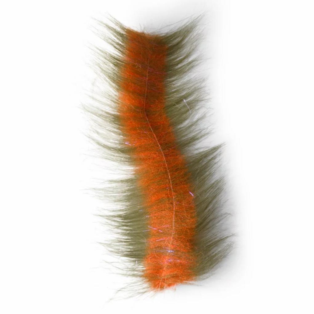 Orvis Materials | EP Craftfur Brush 3" Wide Olive/orange - Fly Fishing
