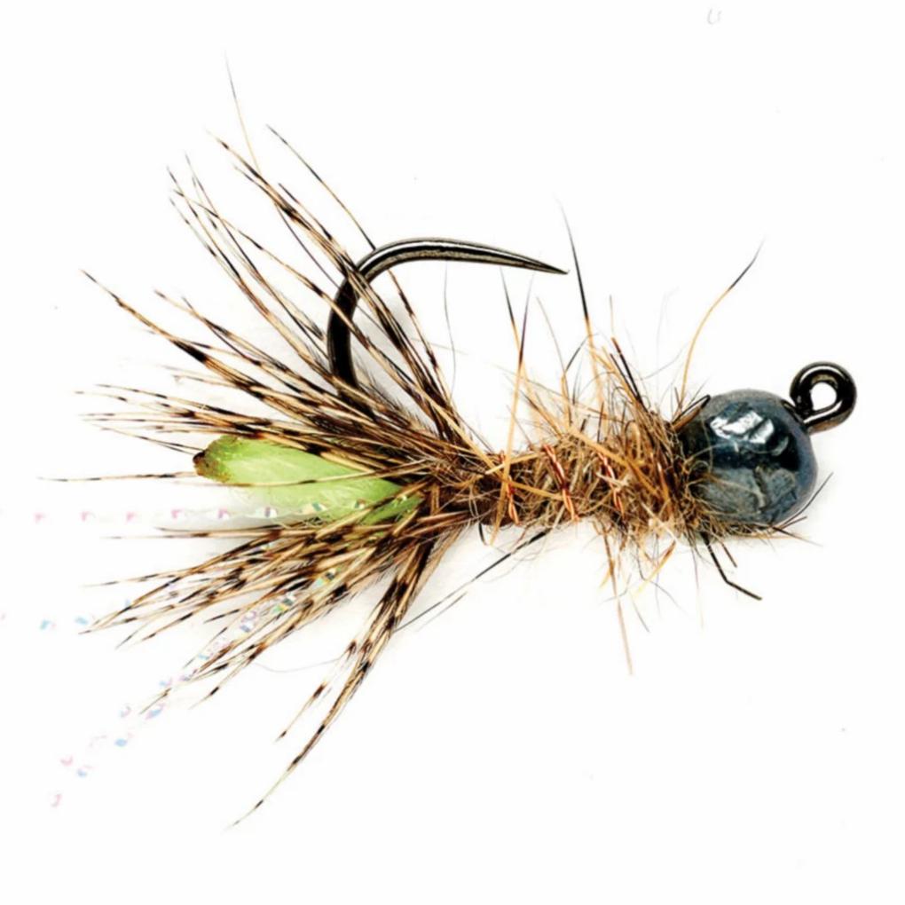 Orvis Nymphs | Tactical Peeping Caddis TH Jig Green - Fly Fishing