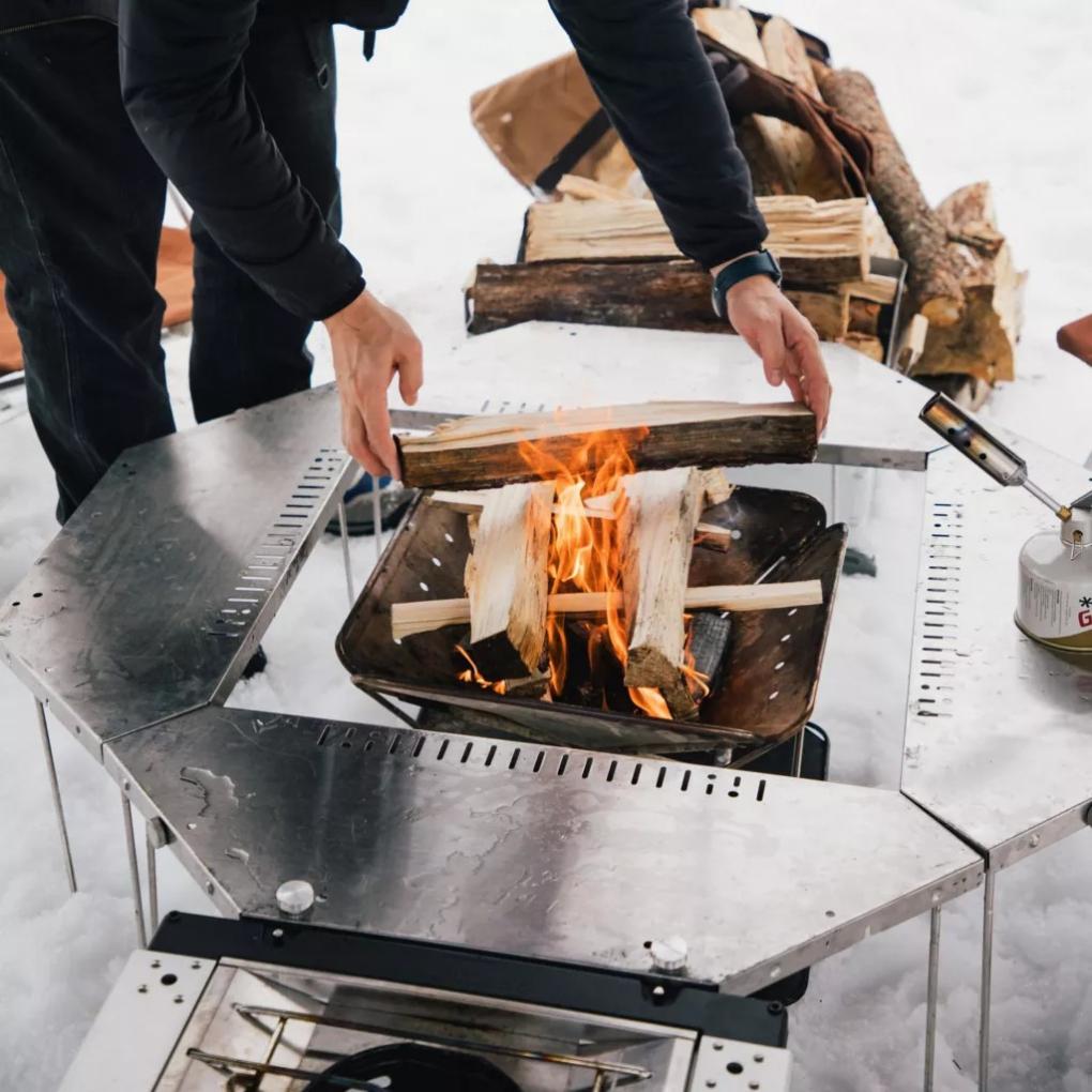 Orvis Outdoor Living | Snow Peak Takibi Fire &amp; Grill Set - Home Goods