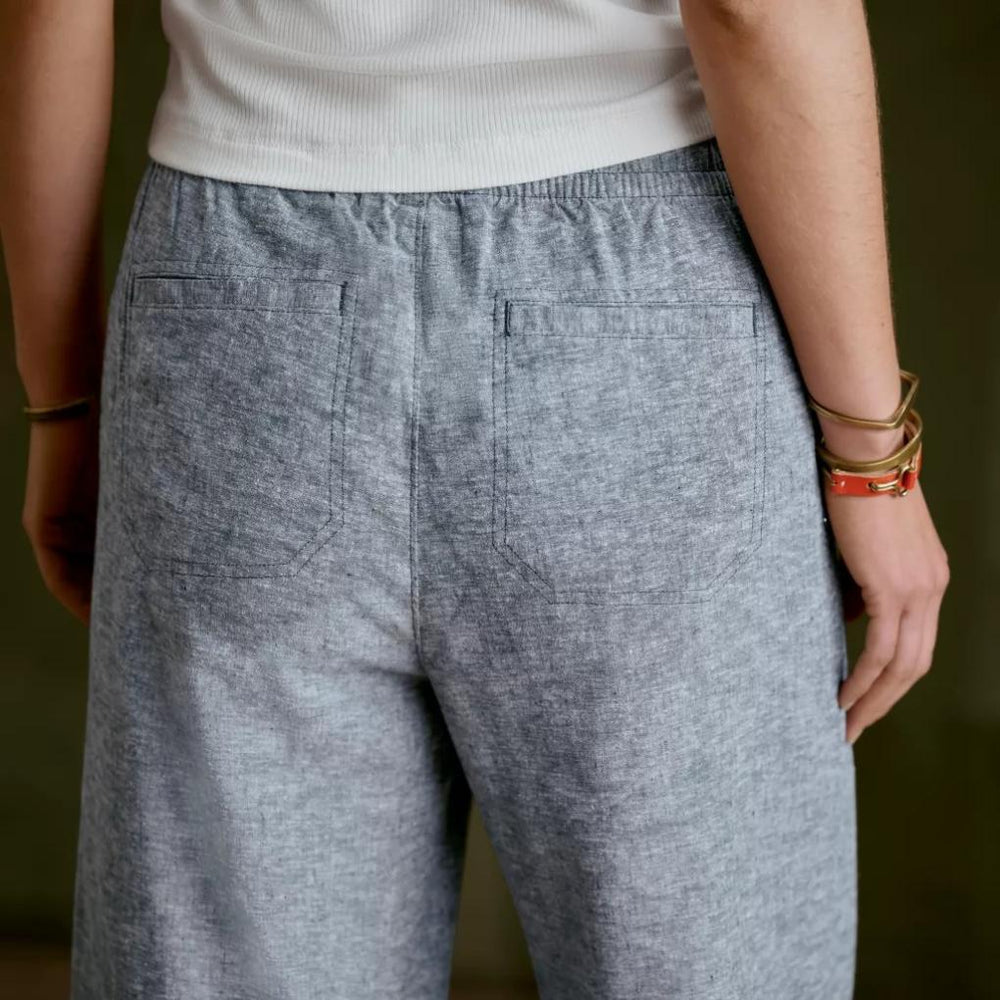 Orvis Pants | Explorer Performance Linen Wide-Leg Pants True Navy Chambray - Women