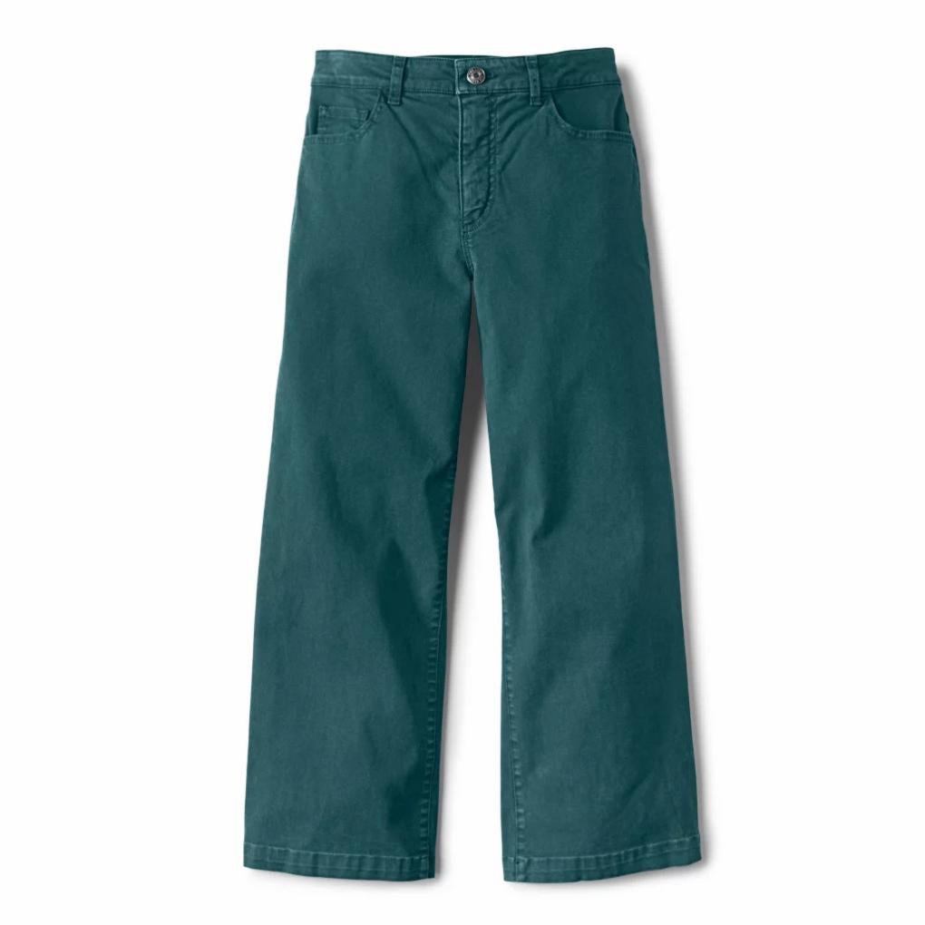 Orvis Pants | Kut From The Kloth® Charlotte Twill High-Rise Wide-Leg Jeans Peacock - Women
