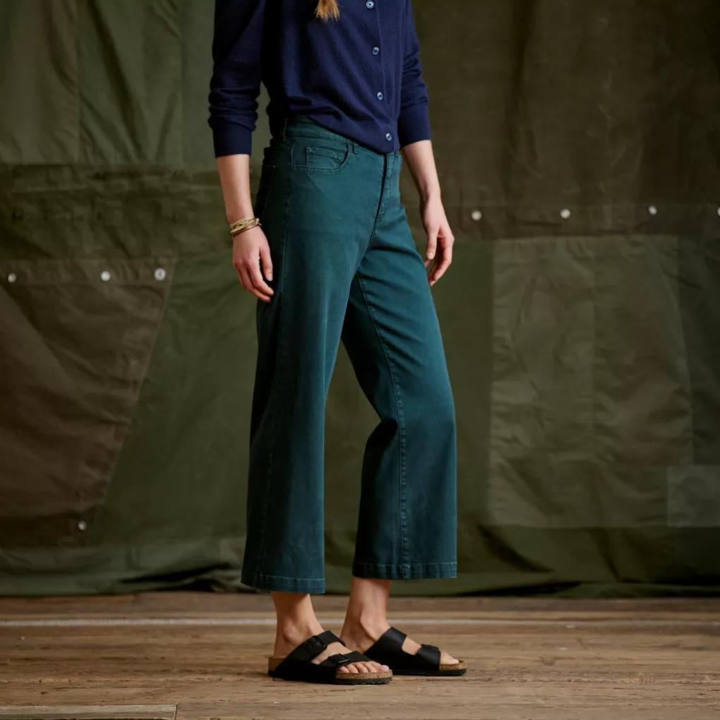 Orvis Pants | Kut From The Kloth® Charlotte Twill High-Rise Wide-Leg Jeans Peacock - Women